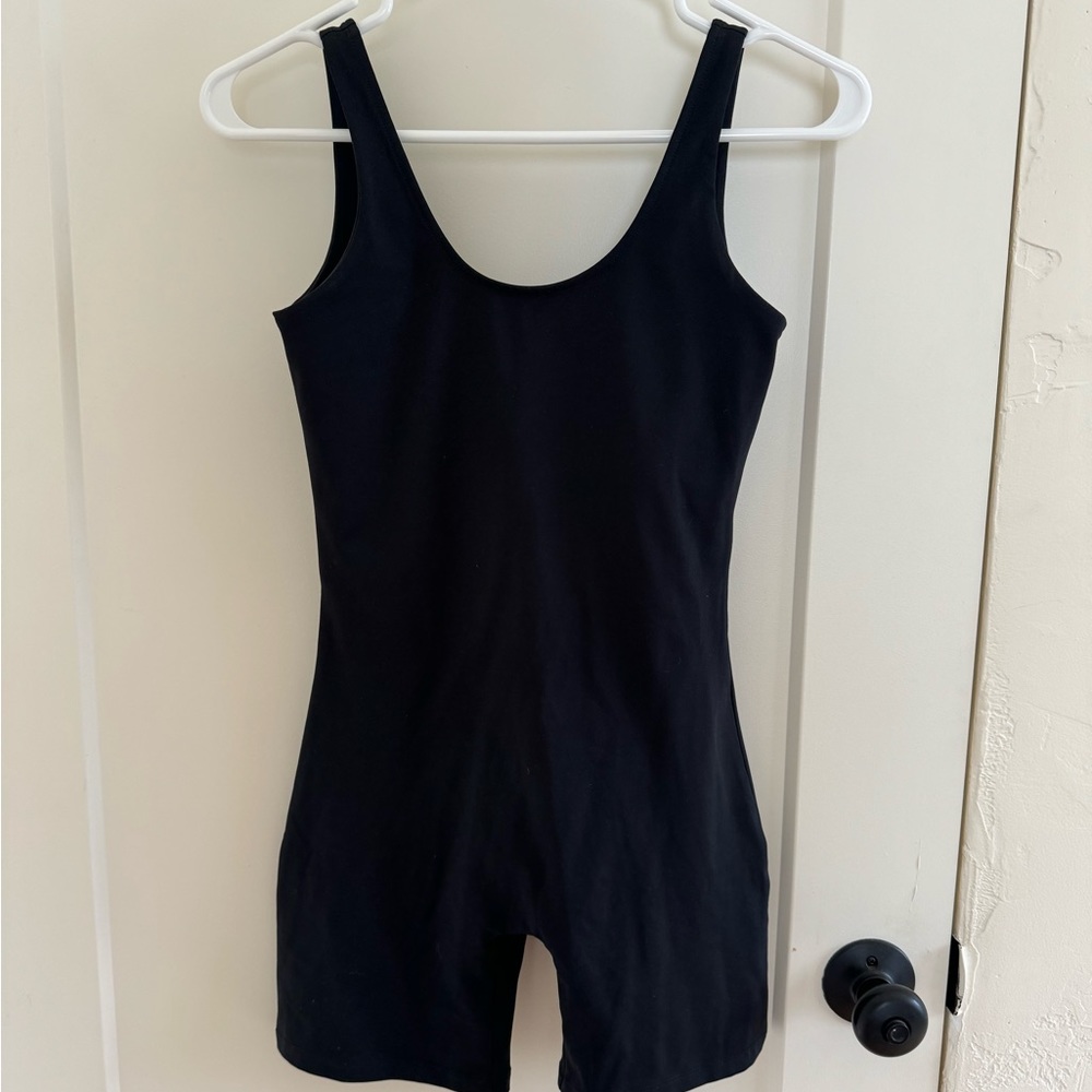 Girlfriend Collective Black Bike Unitard